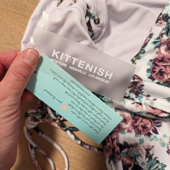 Kittenish Floral One-piece Swimsuit - Picture 2 of 4